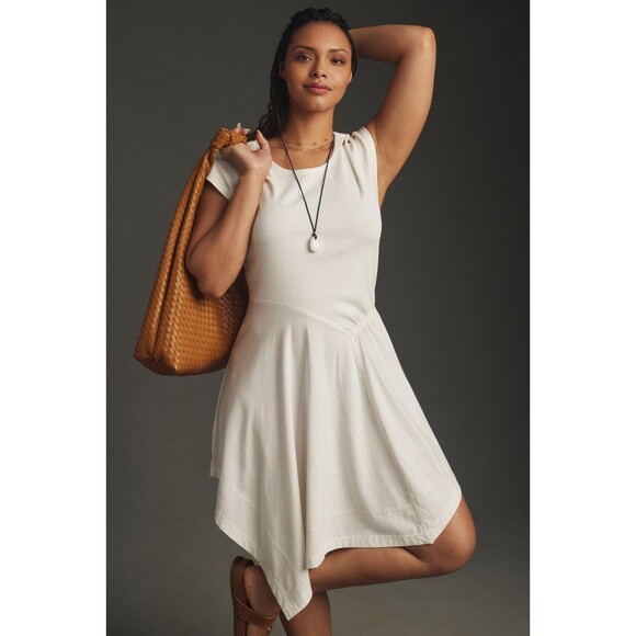 Daily Practice by Anthropologie Short-Sleeve Asymmetrical Midi Dress S 278825 - Picture 4 of 13